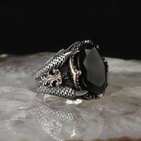 خاتم راقي فضة إسترلينية خالصة تصميم مخلب النسر - ب...