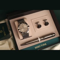 أطقم ساعات جلد رجالية مصممة بأناقة لتمنحك إطلالة ر...