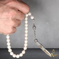 سبحة فخمة من أحجار اللؤلؤ الطبيعي برأس مميز تصميم...