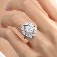 خاتم بصياغة فخمة - فضة خالصة مرصعة بأحجار سوارفيسك...