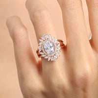 خاتم راقي فضة خالصة مطلية ذهب مرصع بأحجار سوارفيسك...