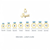 خاتم بصياغة جانبية راقية مُنحوتة بدقة متناهية - فض...