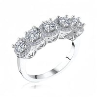 خاتم نسائي بصياغة عصرية من الفضة الخالصة مرصع بأحج...