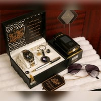 أطقم هدايا عيدية فخمة بساعة رجالية مع إكسسوارات أن...