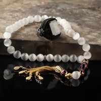 طقم مميز وفخم بخاتم وسبحة من أحجار عين الهر والنجف