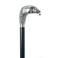 عصا رأس الصقر من خشب الزان وبمقبض استيل مميز صناعة...