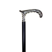 عصا حديثة بمقبض مميز مطلي بالفضة الخالصة - صناعة إ...