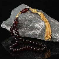 سبحة مميزة بخرز الفاتوران وبشرابة من الفضة الخالصة...