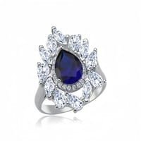 خاتم نسائي بصياغة اسطنبولية فخمة - فضة عيار 925 بح...