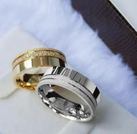 دبلتين رجالية ونسائية راقية من الفضة الإيطالية الم...