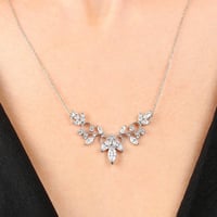 طقم فضة فخم مرصع بأحجار وفصوص السوارفيسكي بلمسة من...