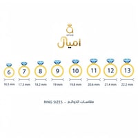 خاتم بصياغة أنيقة من الفضة الخالصة عيار 925 بحجر أ...