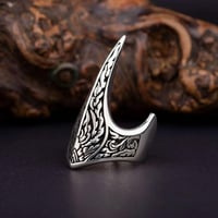 خاتم راقي من الفضة الإسترلينية الخالصة بالكامل عيا...