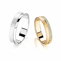 دبلتين رجالية ونسائية راقية من الفضة الخالصة المطل...