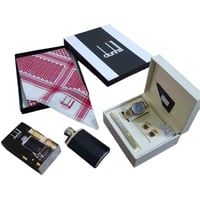 طقم هدايا رجالي فاخر | شماغ قطن مع عطر وساعة