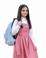 مريول مدرسي بناتي قطعتين أنيق لجميع المراحل - تصمي...