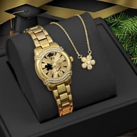 طقم نسائي اكسسوار ساعة وسلسلة