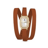 ساعة نسائية ايفرد جلد