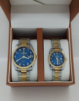 ساعه رجاليه نسائية بسير استيل