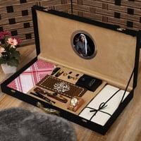 هدية الصيف بوكس رجالي قماش صيفي مع شماغ مع اكسسوار...