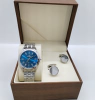 طقم ساعه رجالي فخامة وجمال بتصميم حديث