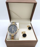 طقم ساعه رجالي فخامة وجمال بتصميم حديث