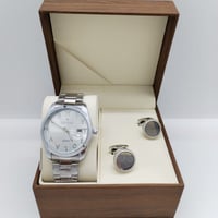 طقم ساعه رجالي فخامة وجمال بتصميم حديث