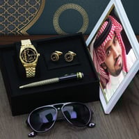طقم ساعات رجالي عصري يشمل ساعه رجاليه مع اطقم اكسس...