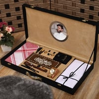 هدية الصيف بوكس رجالي قماش صيفي مع شماغ مع اكسسوار...