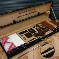 بوكس إهداء تذكاري فاخر بعصاء غداره ومشلح راقي مع ق...