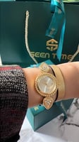 ساعة نسائية جلد لفتين سين تايم