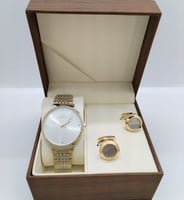 طقم ساعه رجالي فخامة وجمال بتصميم حديث