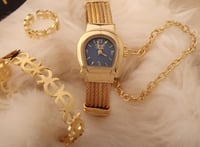 طقم اكسسوارات وساعة نسائية