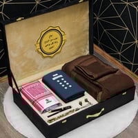 بوكس فروه رجالي هدايا الشتاء مع قماش وشماغ وعبارات...