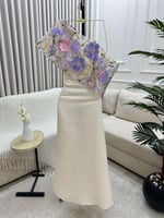 فستان العيد بيج فريد بتطريز يدوي وورود بارز