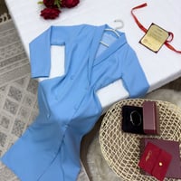 فستان سماوي ناعم قصة سمكة