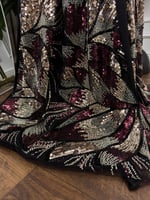 فستان سهرة اسود باربي خرز