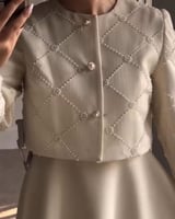 فستان فخم مع جاكيت مطرز