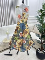 فستان العيد الأورجنزا بتصميم زهري لإطلالة أنثوية أ...