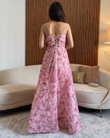 فستان سهرة مشجر ورد عدة ألوان