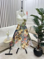 فستان العيد الأورجنزا بتصميم زهري لإطلالة أنثوية أ...