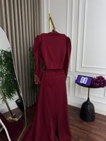 فستان باربي الملكي مع جاكيت مطرز يدوياً - قطعة تجم...