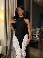 فستان سهرة "إيفوري غلو" - تصميم عصري بدمج الأسود و...