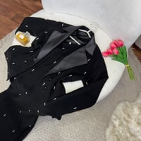 فستان سهرة انيق قطعتين مع جاكيت اسود باربي تطريز ل...