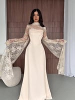 فستان سهرة "باربي" ناعم بجاكيت دانتيل راقي - قطعتي...