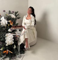 جمبسوت عيد أنيق بقماش باربي وتطريز يدوي