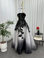 فستان سهرة مموج جديد راقي