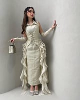 فستان العيد ناعم بتصميم كورسيه فيكتورية جذابة