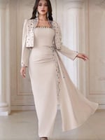 فستان باربي الملكي مع جاكيت مطرز يدوياً - قطعة تجم...