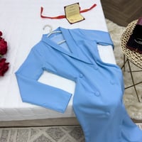 فستان سماوي ناعم قصة سمكة